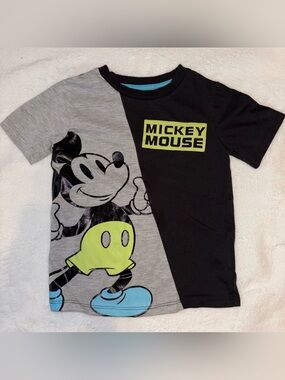 Disney Mickey Mouse Short Sleeve Tee - Black, Gray, Lime & Blue